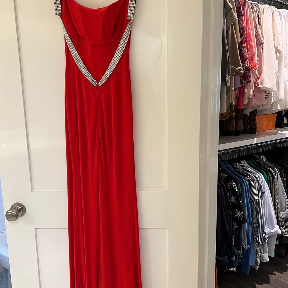 Elegant red jersey gown …worn twice